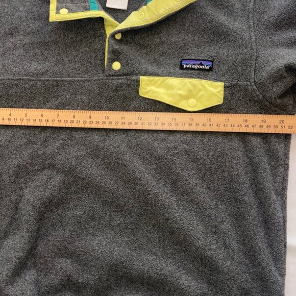 PATAGONIA Women's Lightweight Synchilla® Snap-T Pullover Gray Chartreuse Small - Picture 9 of 10